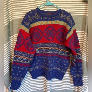 Vintage Chaps Ralph Lauren Sweater Shetland Wool Medium